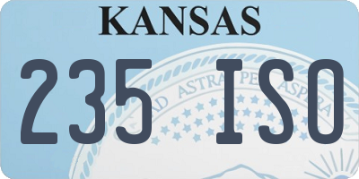 KS license plate 235ISO
