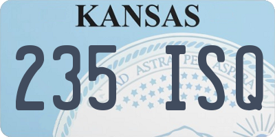 KS license plate 235ISQ
