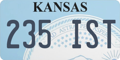 KS license plate 235IST