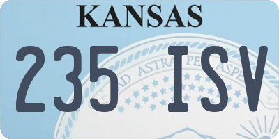 KS license plate 235ISV