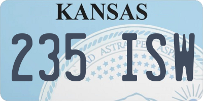 KS license plate 235ISW