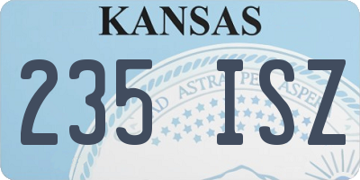 KS license plate 235ISZ