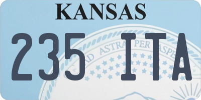 KS license plate 235ITA