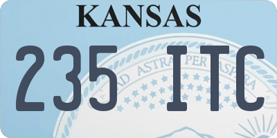 KS license plate 235ITC