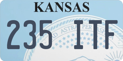 KS license plate 235ITF