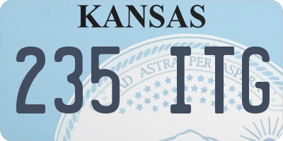 KS license plate 235ITG