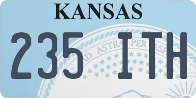 KS license plate 235ITH