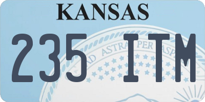 KS license plate 235ITM