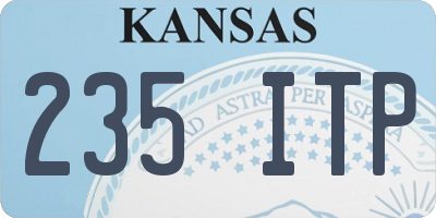 KS license plate 235ITP