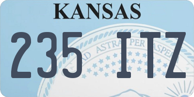 KS license plate 235ITZ