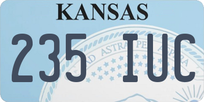 KS license plate 235IUC