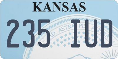 KS license plate 235IUD