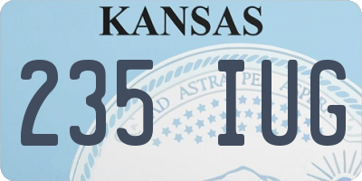 KS license plate 235IUG