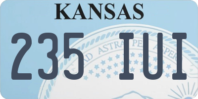KS license plate 235IUI