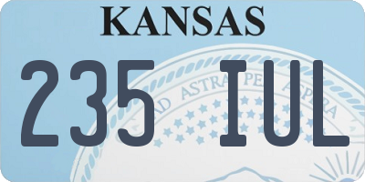 KS license plate 235IUL