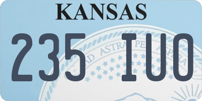 KS license plate 235IUO