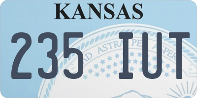 KS license plate 235IUT