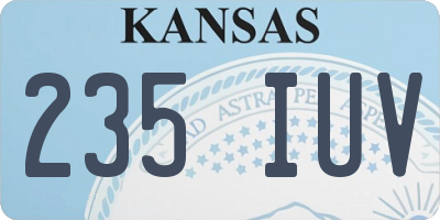 KS license plate 235IUV