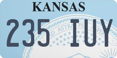 KS license plate 235IUY