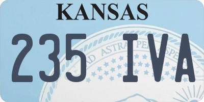 KS license plate 235IVA