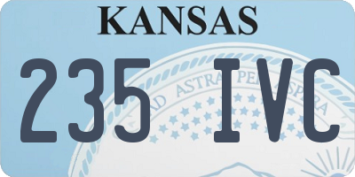 KS license plate 235IVC