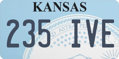 KS license plate 235IVE