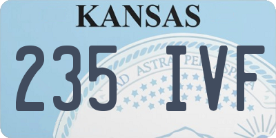 KS license plate 235IVF