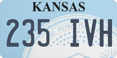 KS license plate 235IVH