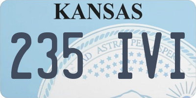 KS license plate 235IVI