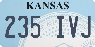 KS license plate 235IVJ