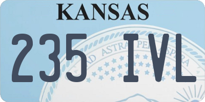 KS license plate 235IVL