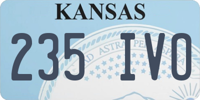 KS license plate 235IVO