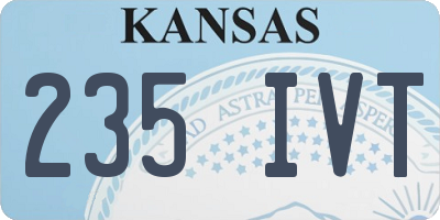 KS license plate 235IVT