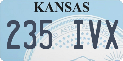 KS license plate 235IVX