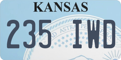 KS license plate 235IWD