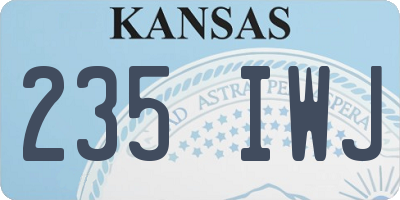 KS license plate 235IWJ