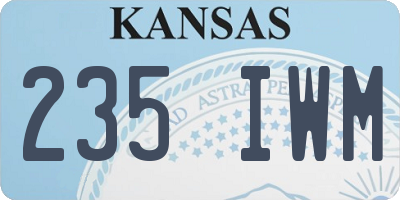 KS license plate 235IWM