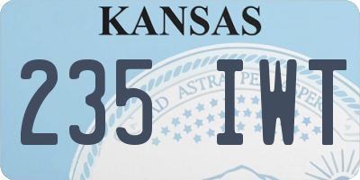 KS license plate 235IWT