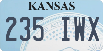 KS license plate 235IWX
