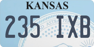 KS license plate 235IXB