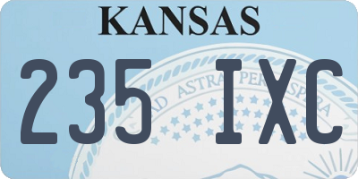 KS license plate 235IXC