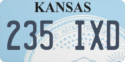 KS license plate 235IXD