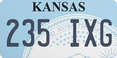 KS license plate 235IXG
