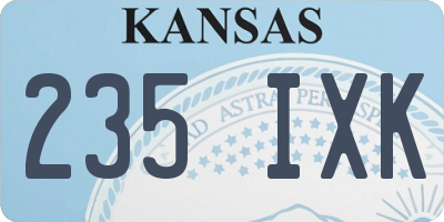 KS license plate 235IXK