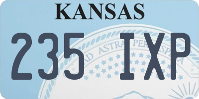 KS license plate 235IXP