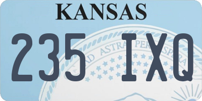 KS license plate 235IXQ