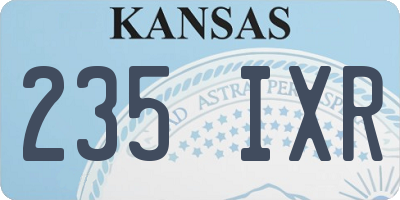 KS license plate 235IXR