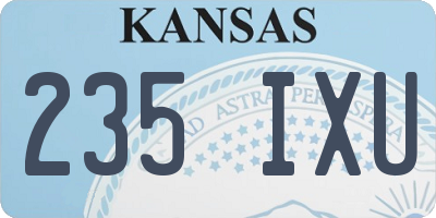 KS license plate 235IXU
