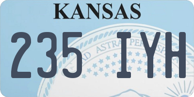 KS license plate 235IYH