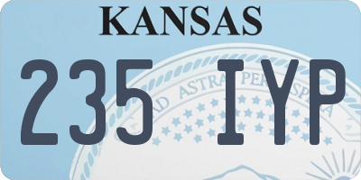 KS license plate 235IYP